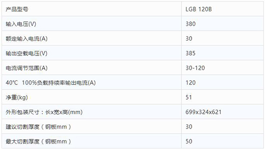 GOPAY钱包官网数字化等离子切割+碳弧气刨两用机LGB 120B整机参数